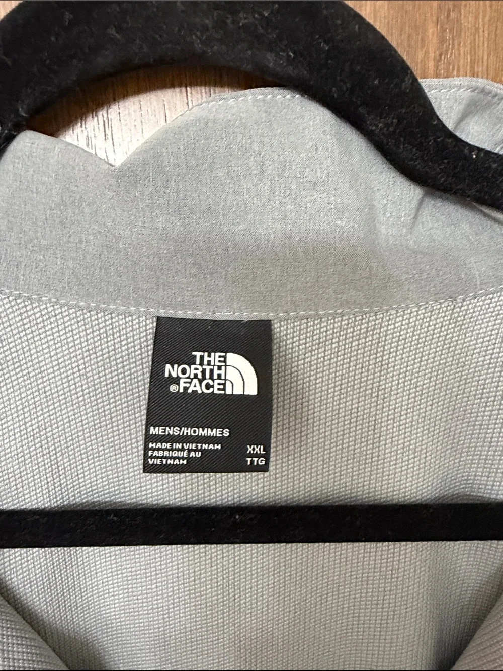 The North Face Light Gray Full-Zip Softshell Jacket